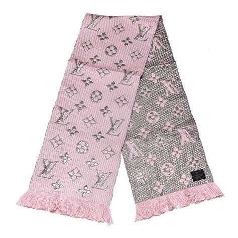 louis vuitton pink logomania scarf